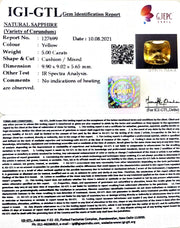 5.00/CT Natural Ceylonese Pukhraj with Govt Lab Certificate